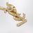 Orecchino Cassandre martellato in ottone metallico