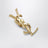Orecchino Cassandre martellato in ottone metallico