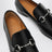 Black moccasin with buckle