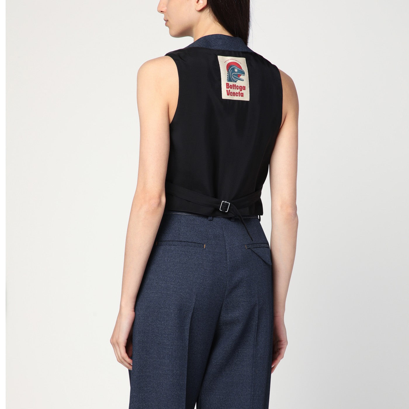Gilet blu scuro in lana