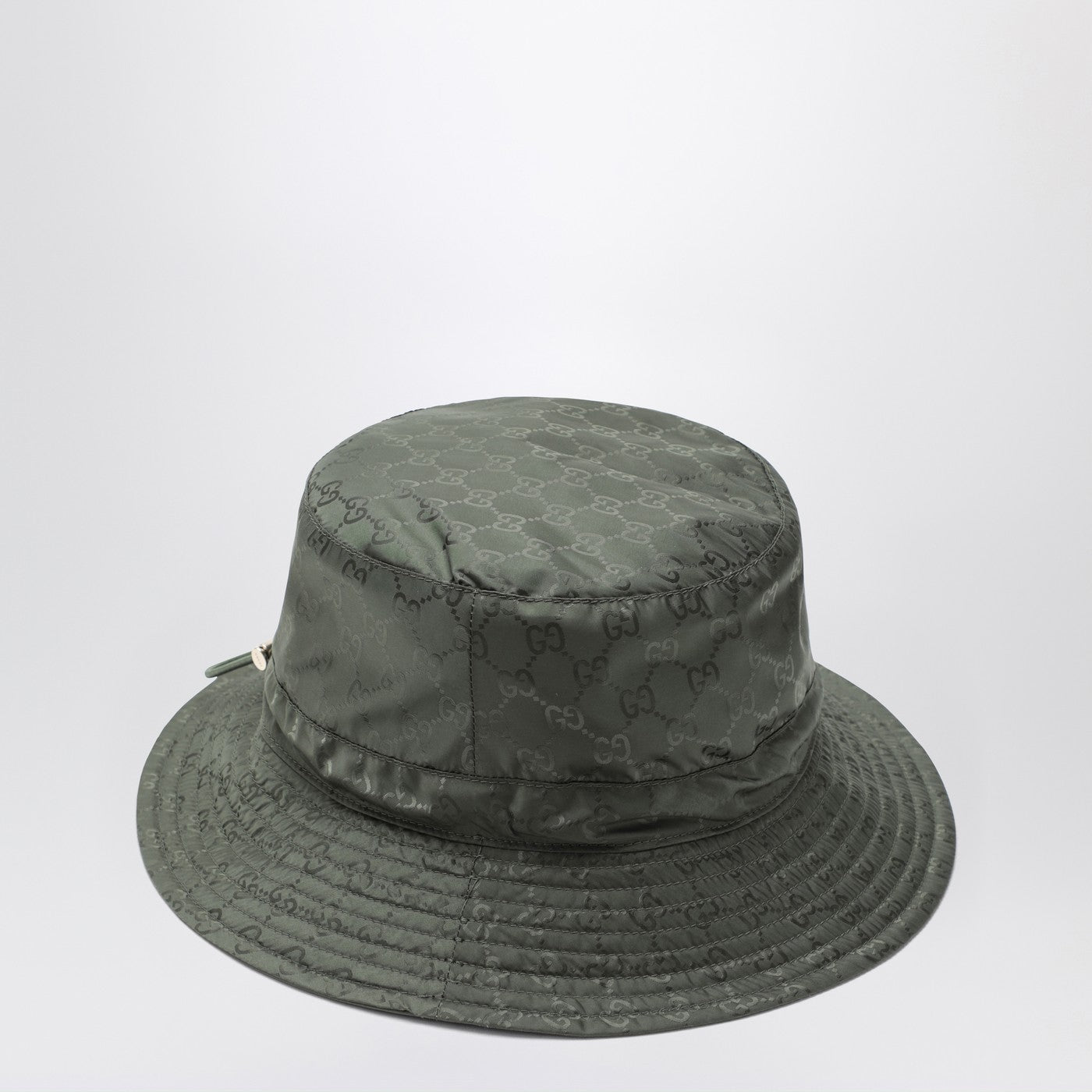 Reversible dark green nylon GG hat