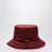Reversible burgundy nylon GG hat