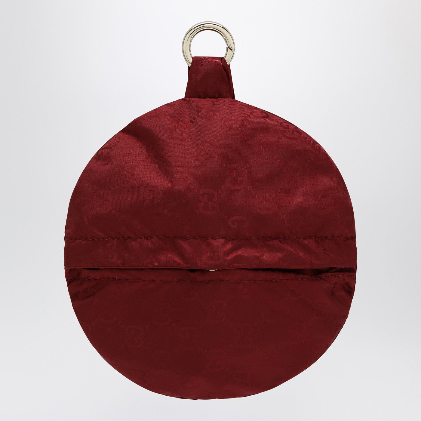 Reversible burgundy nylon GG hat