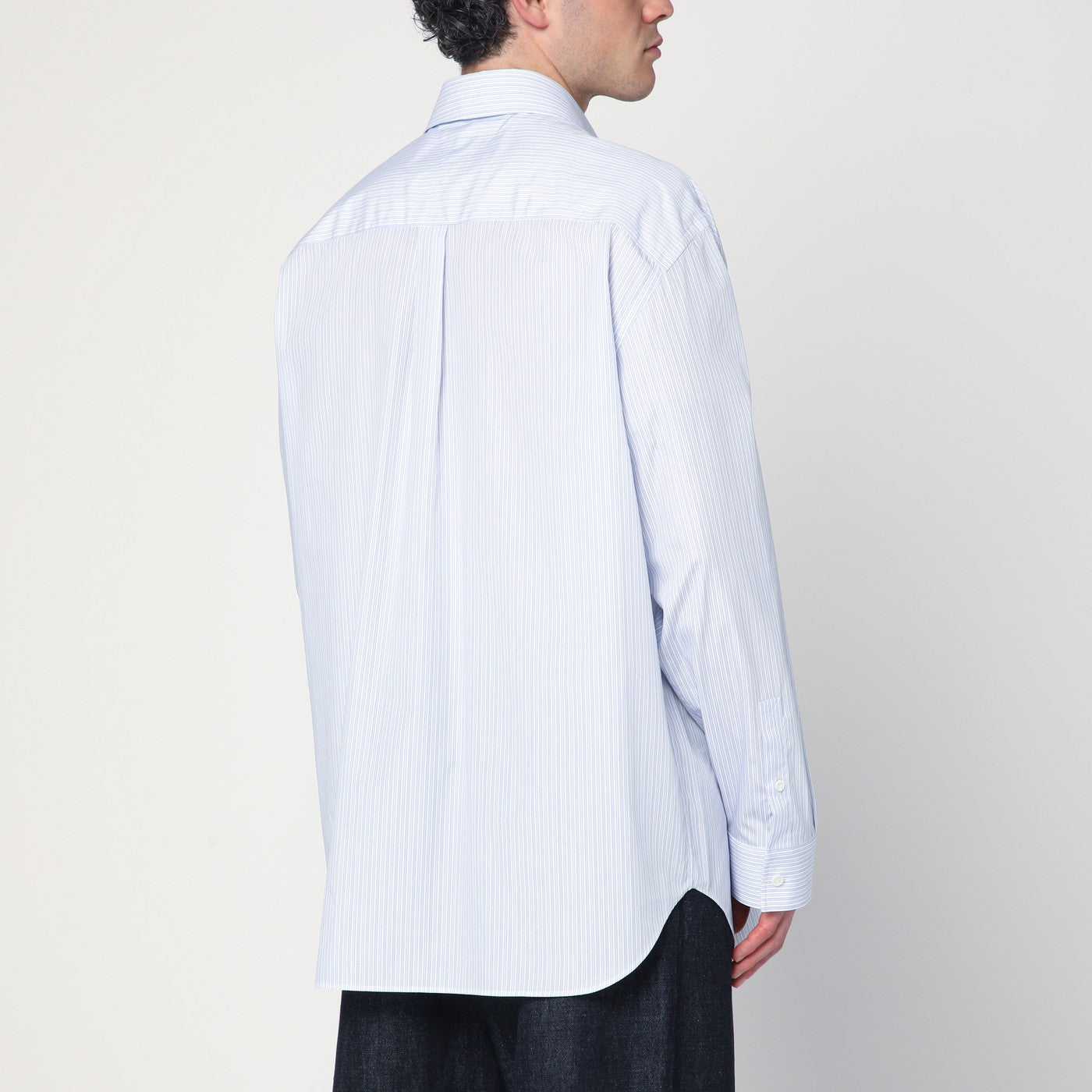 Striped cotton poplin shirt