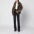 Seaweed green suede bomber jacket