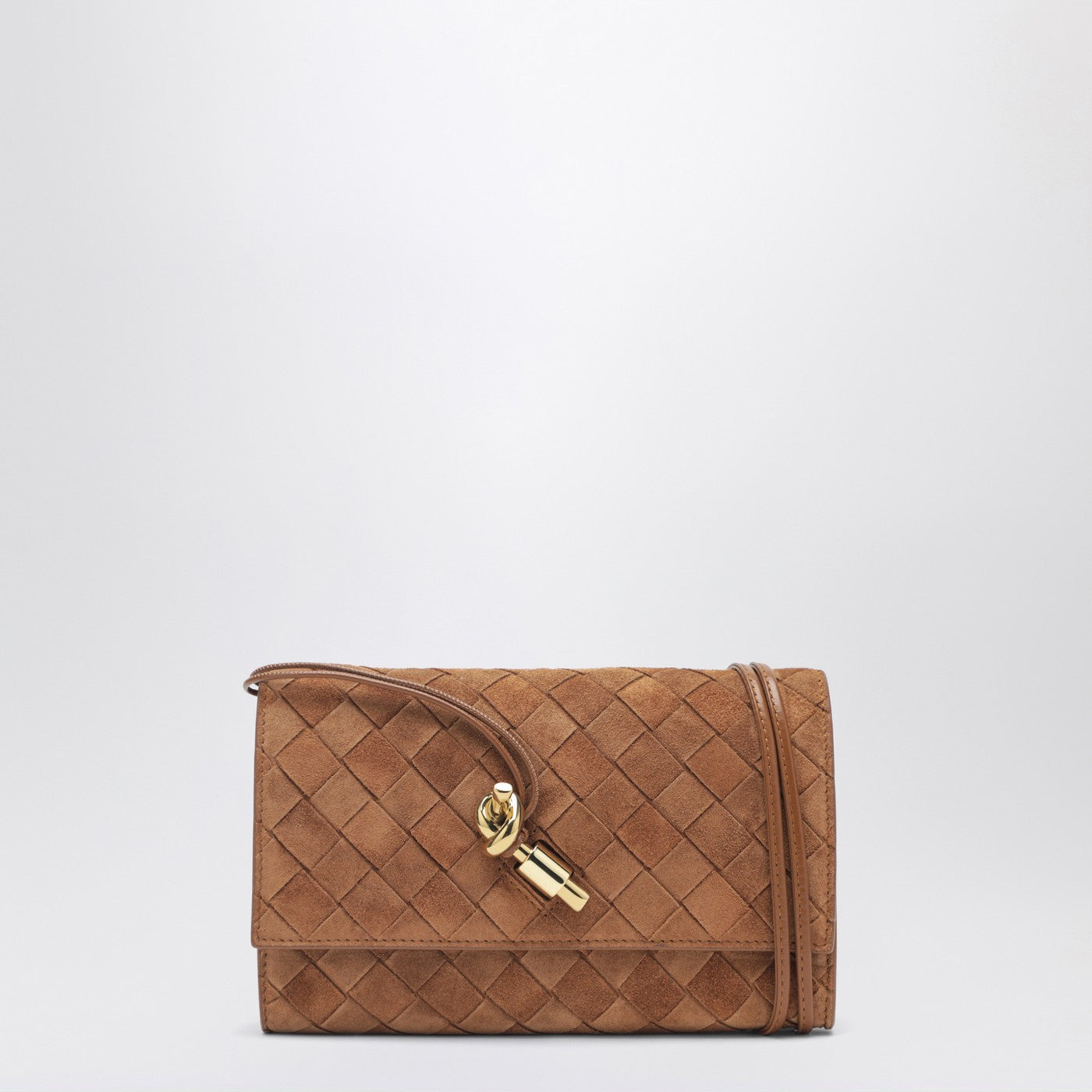 Pochette Andiamo en daim coloris Amber
