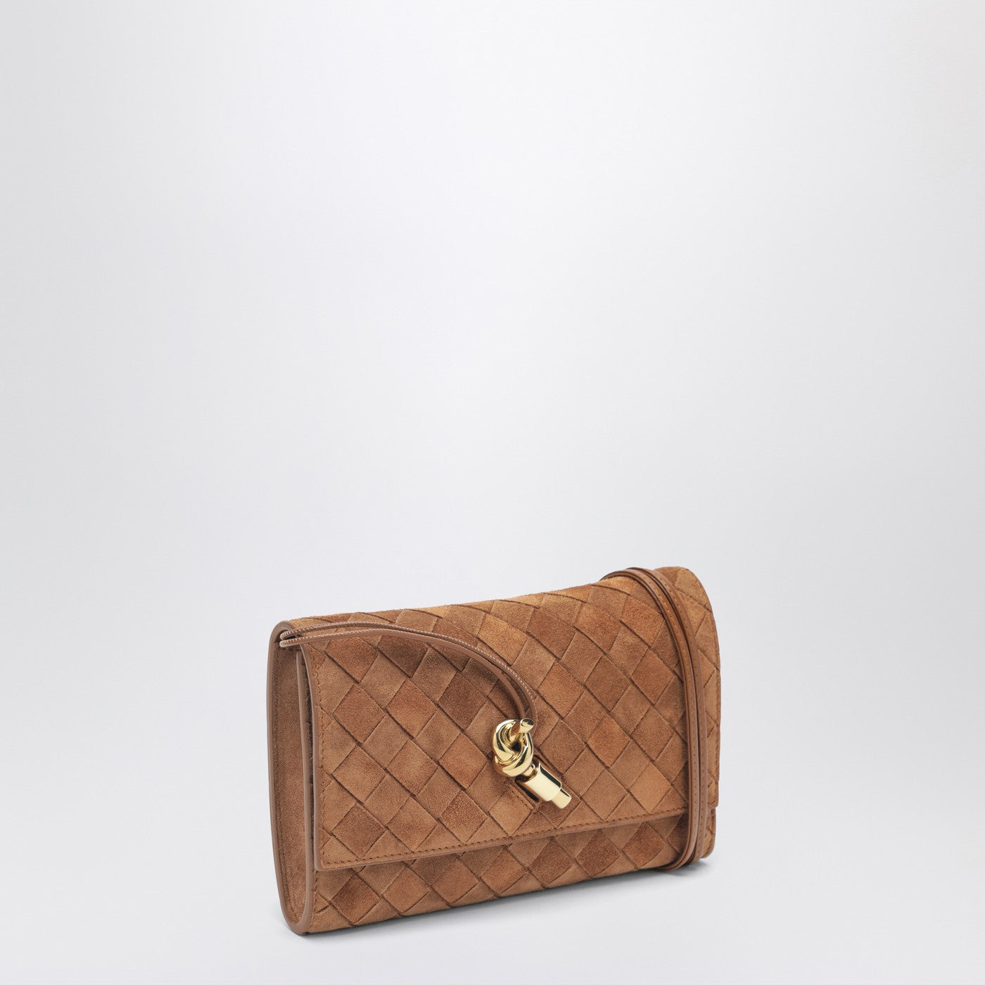 Pochette Andiamo en daim coloris Amber