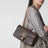 Borsa a spalla GG Marmont media in pelle color tortora