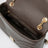 Borsa a spalla GG Marmont media in pelle color tortora
