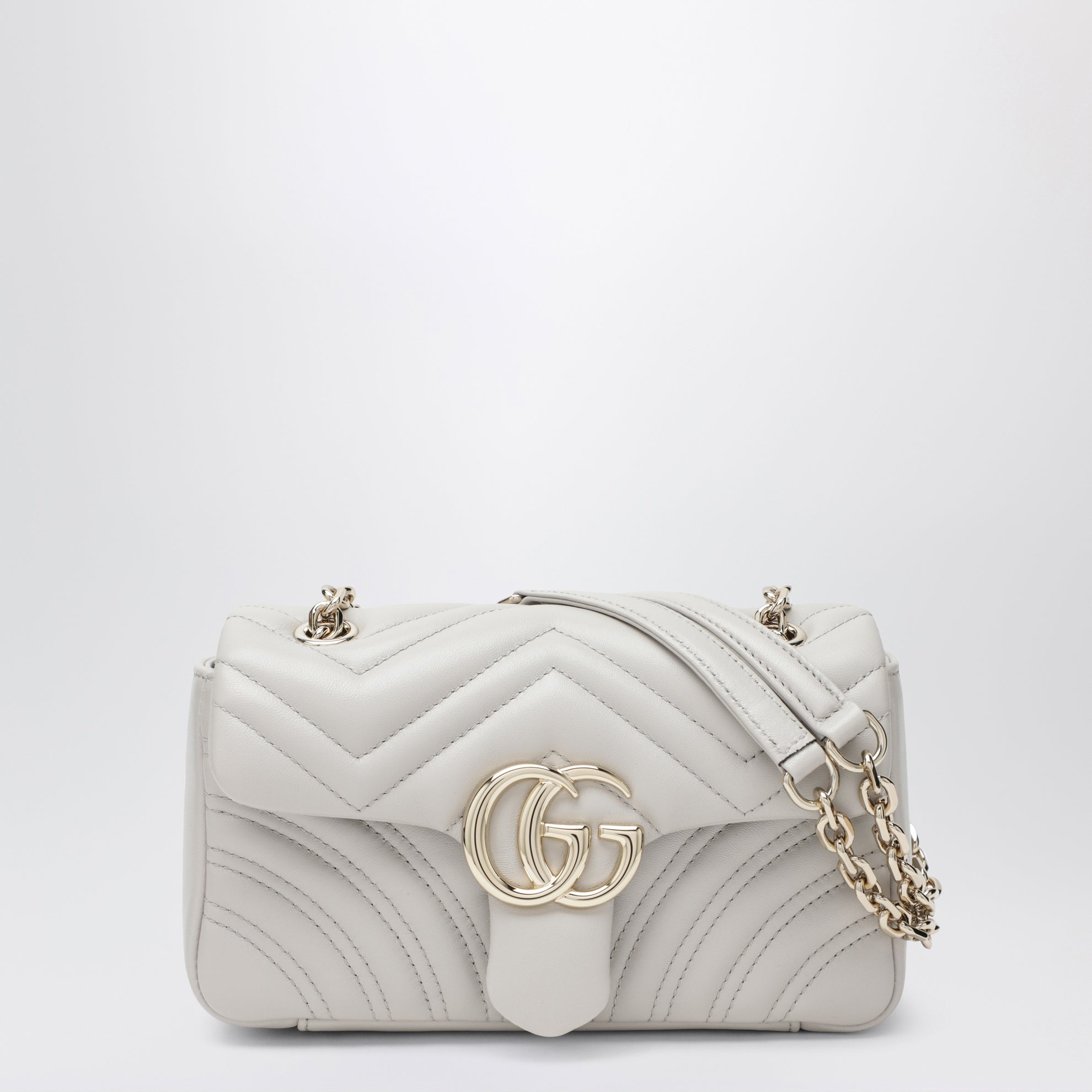Small white GG Marmont shoulder bag