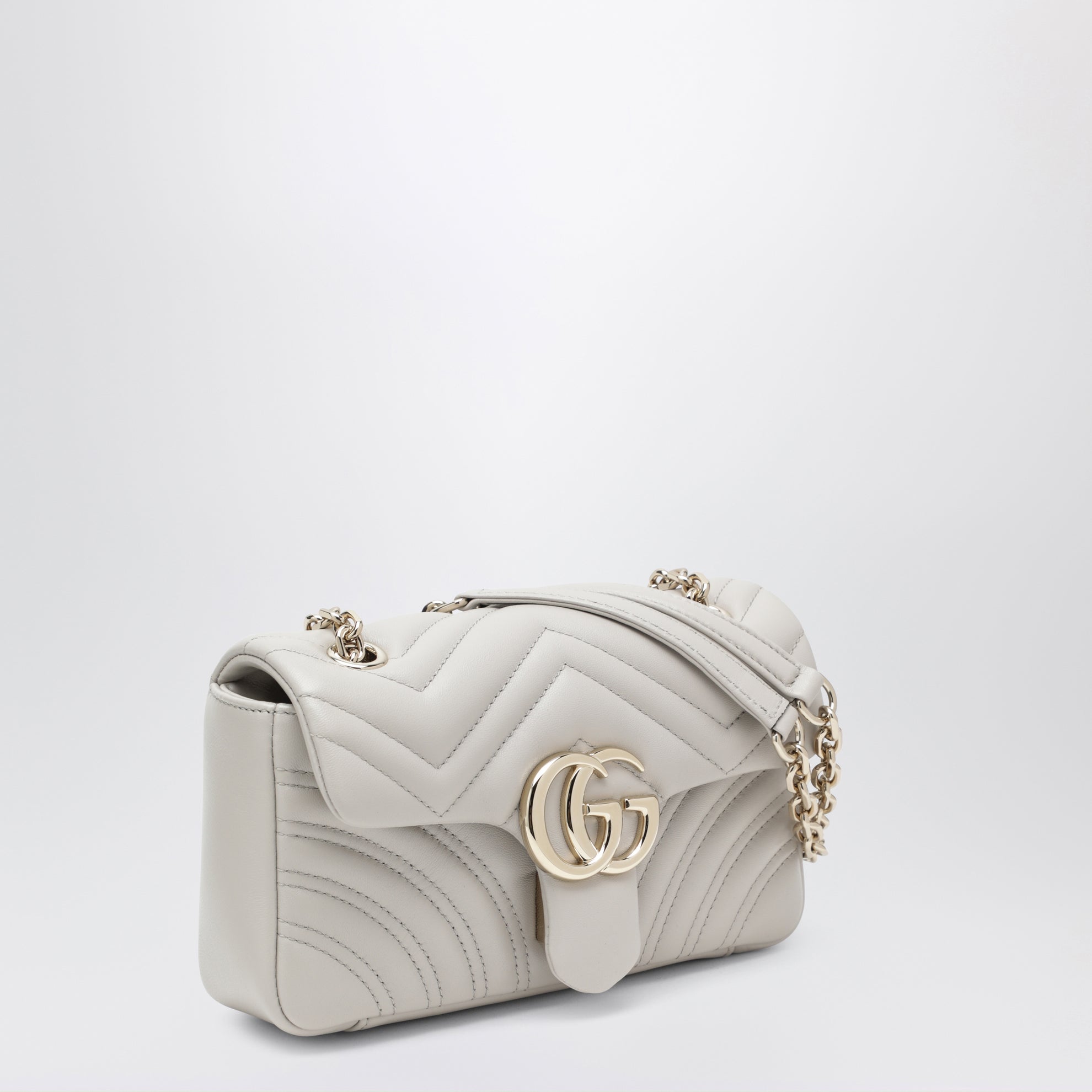 Small white GG Marmont shoulder bag