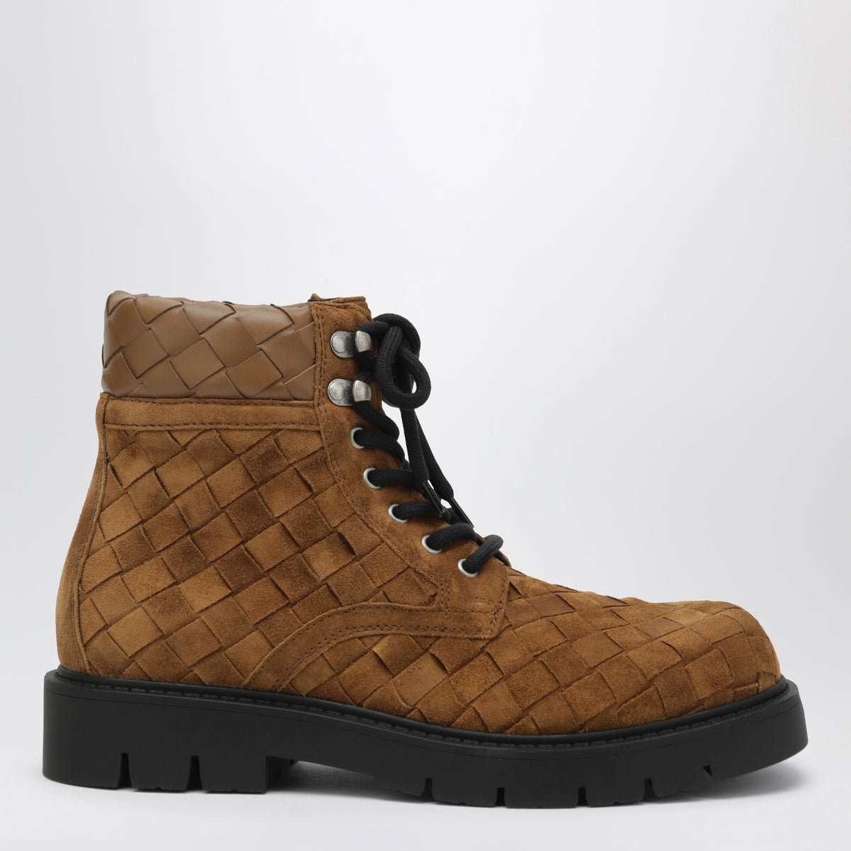 Dark caramel Haddock ankle boots in suede