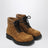 Dark caramel Haddock ankle boots in suede