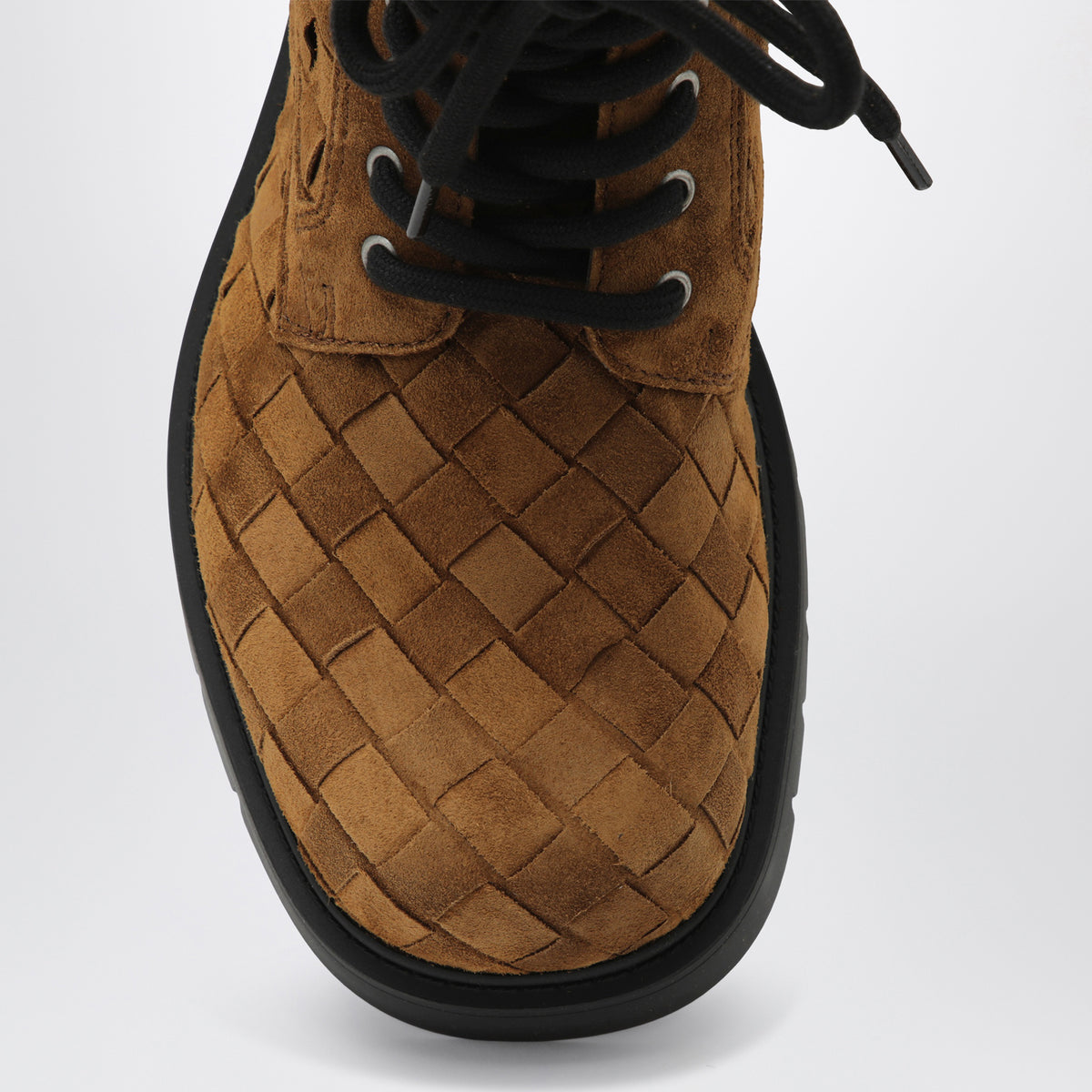 Dark caramel Haddock ankle boots in suede