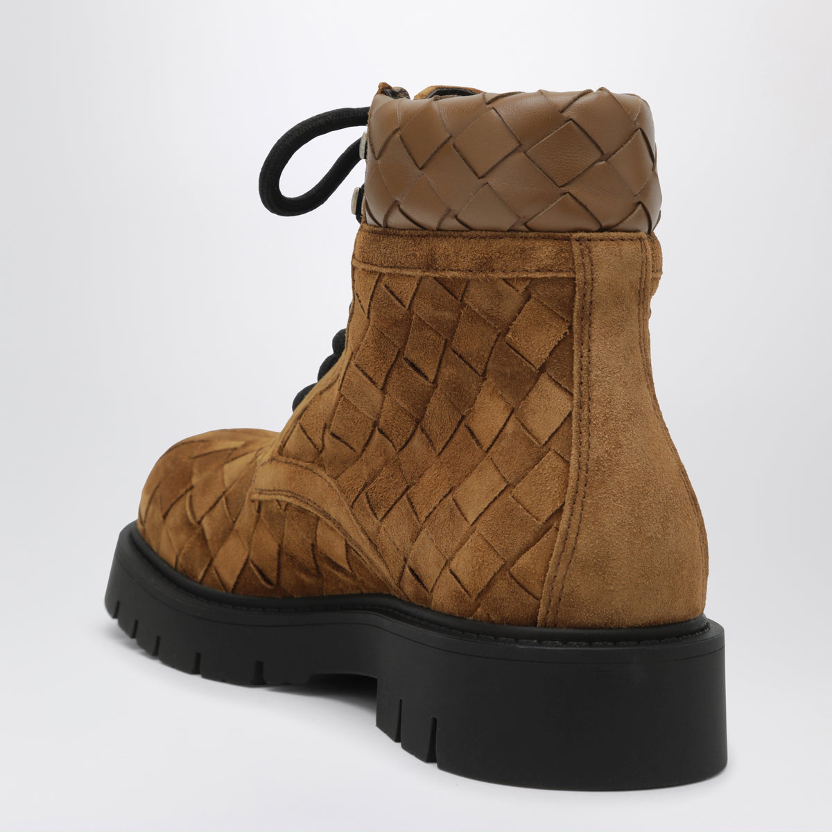 Dark caramel Haddock ankle boots in suede