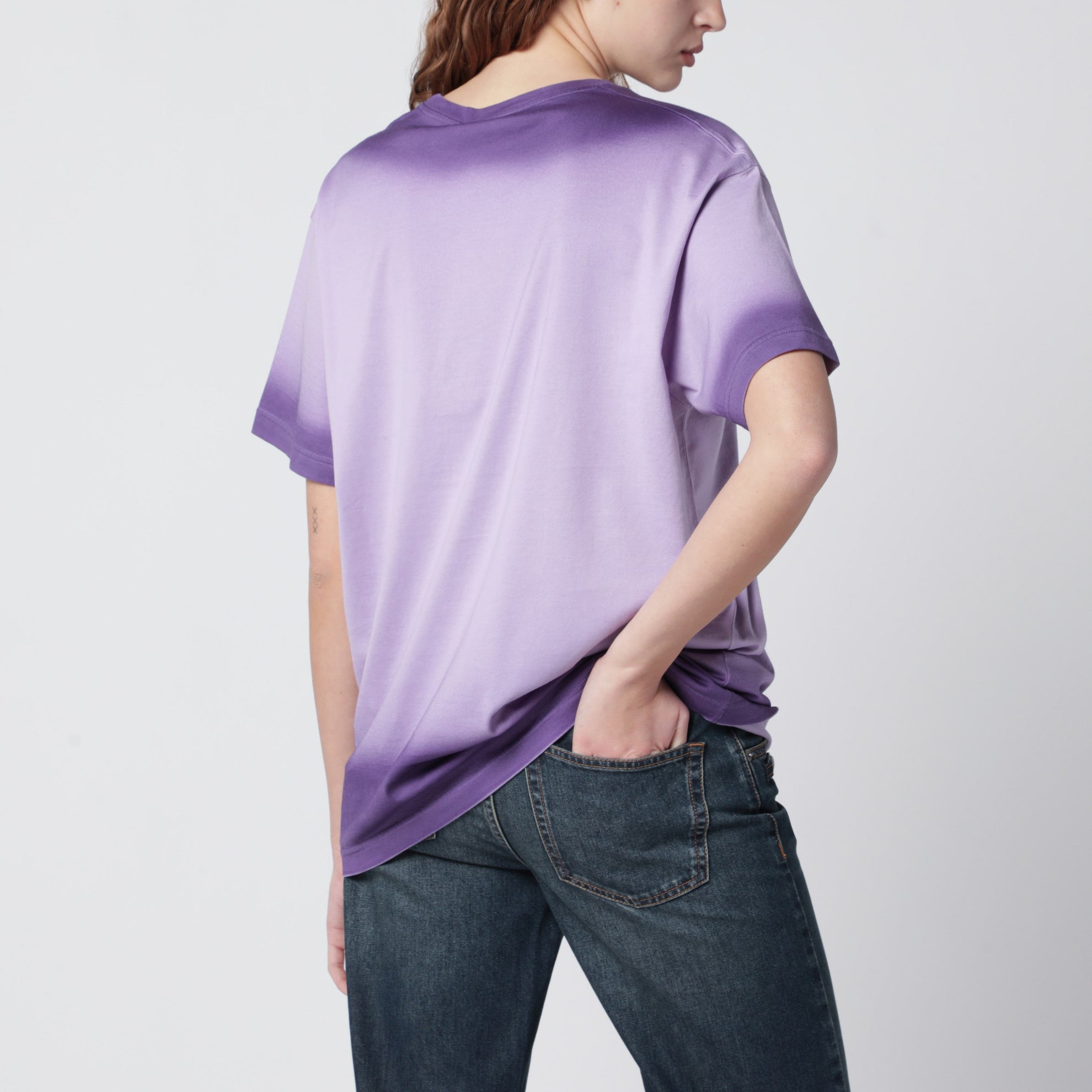 Lilac gradient T-shirt with logo
