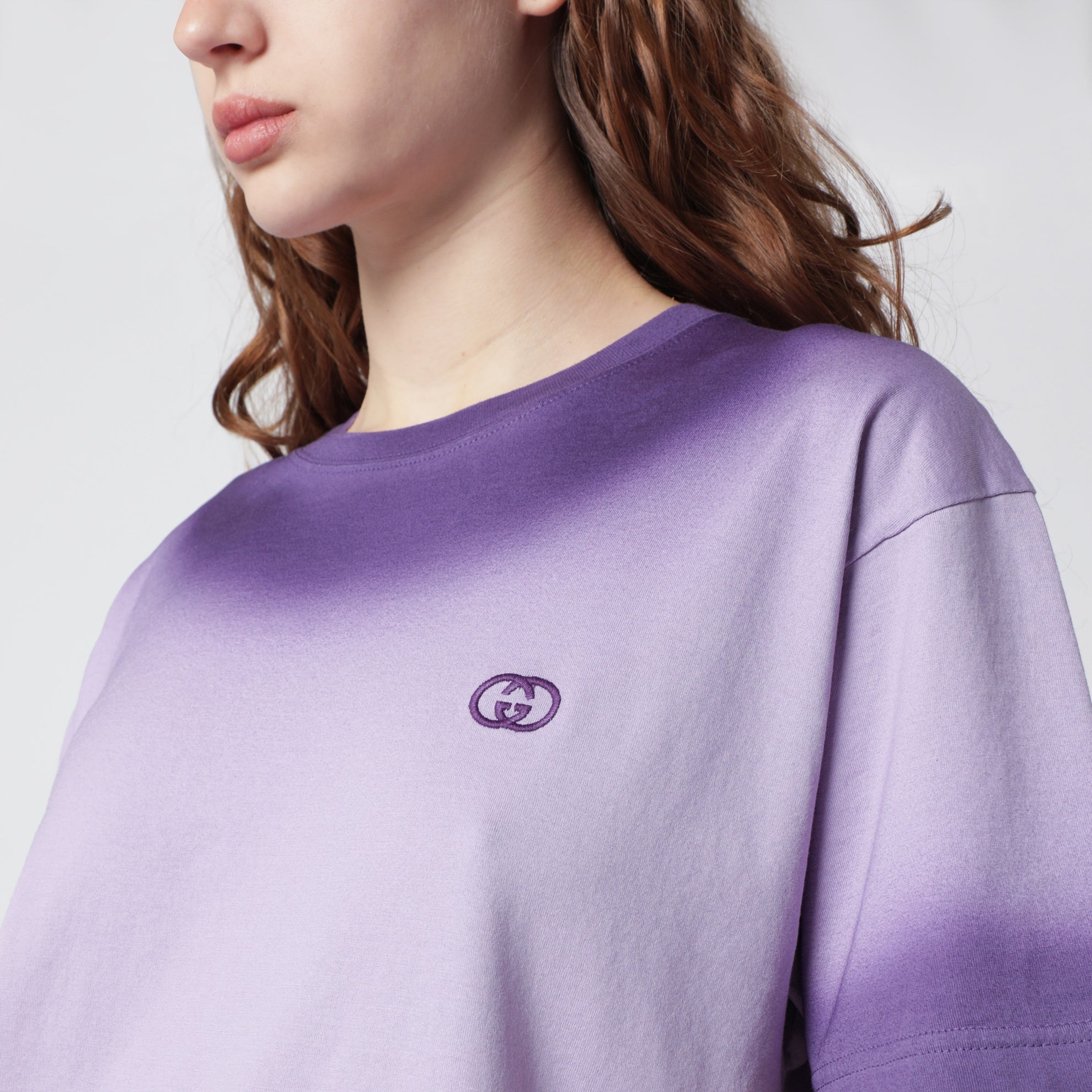Lilac gradient T-shirt with logo