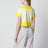 T-shirt cropped gialla effetto sfumato
