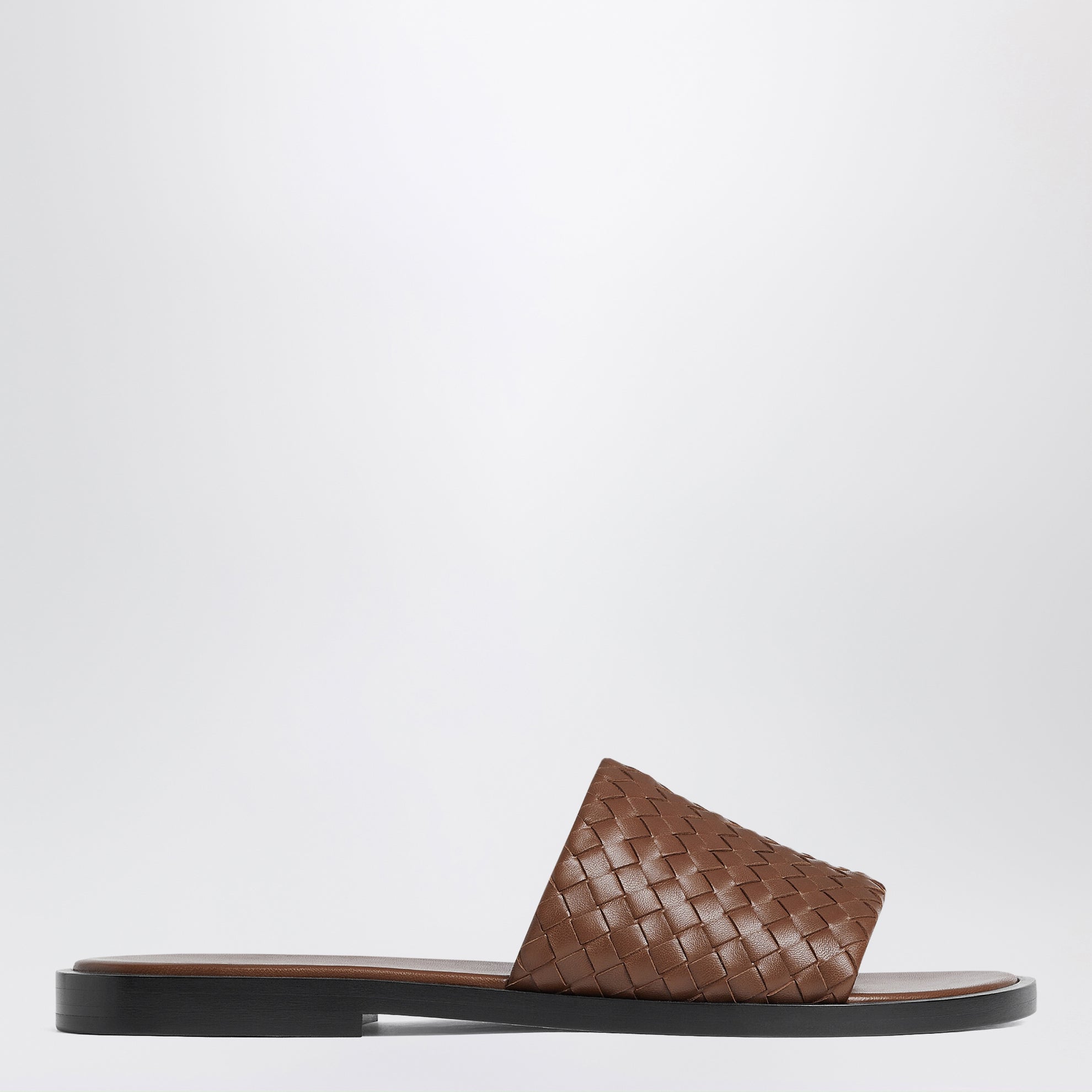 Mules Elio en cuir tressé marron