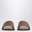 Mules Elio en cuir tressé marron