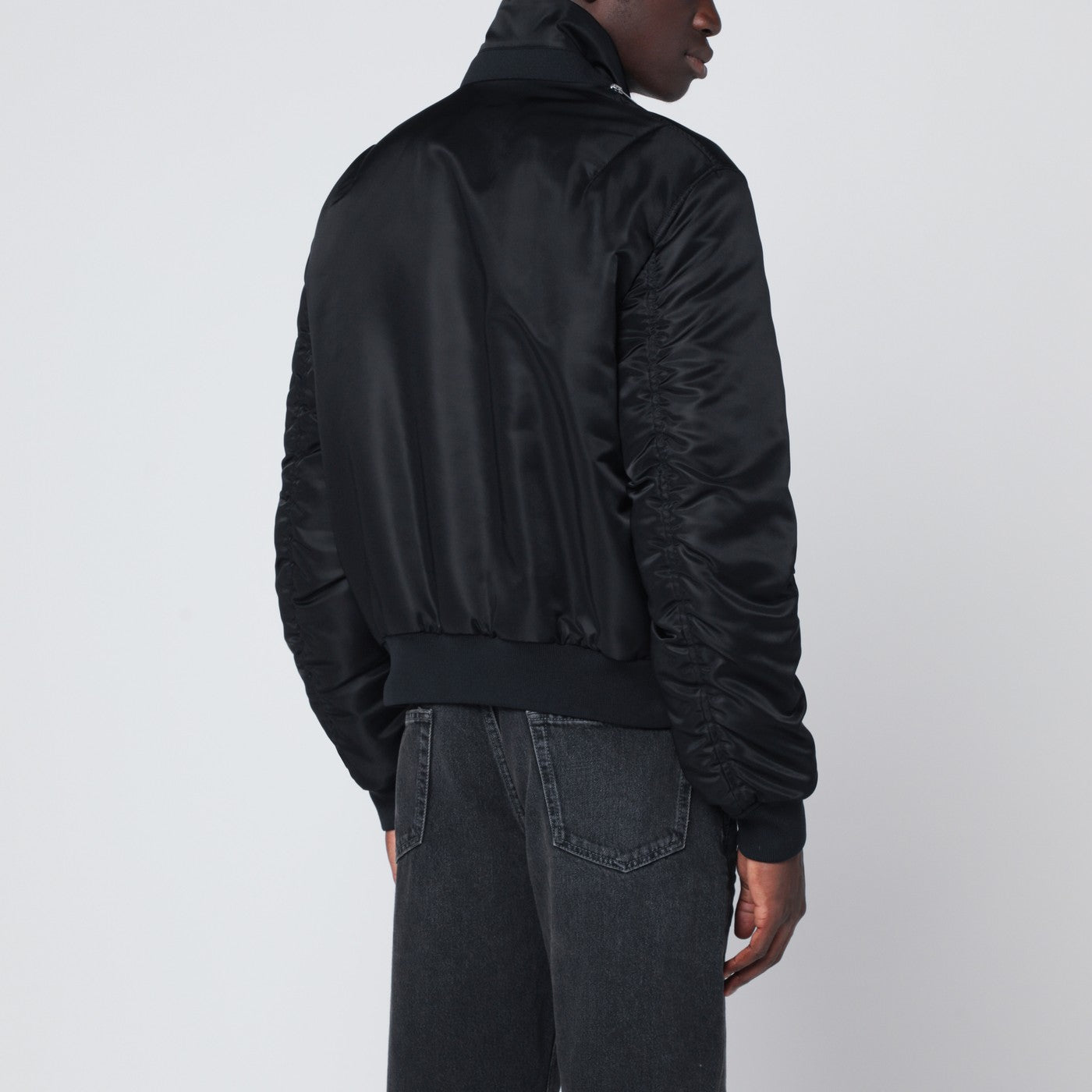 Alexander McQueen Black nylon zip bomber | TheDoubleF
