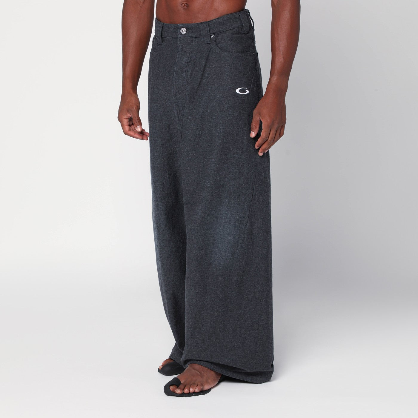 Jogger pants Trompe L'Oeil anthracite grey