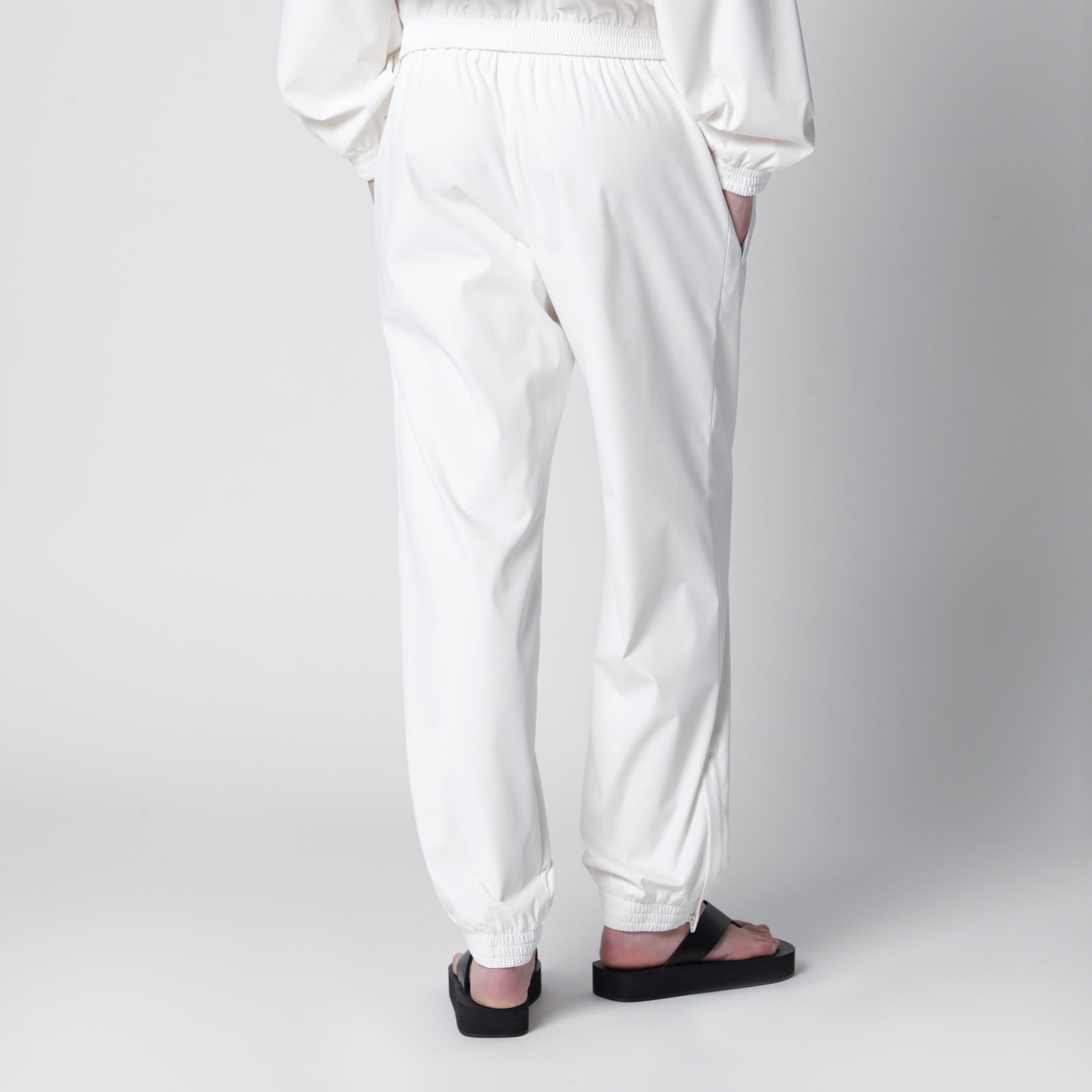 Jogginghose mit Logo aus Polyester in Weiß