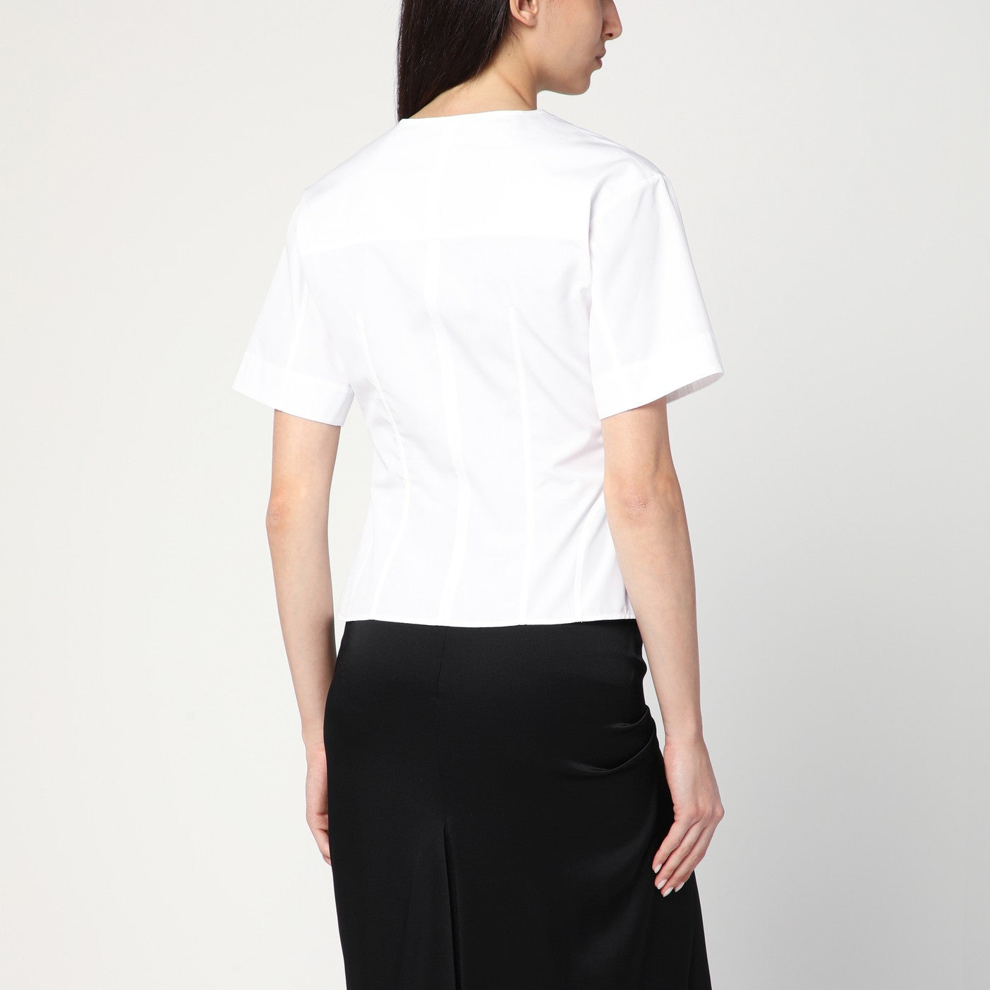 Camicia corsetto bianca in popeline