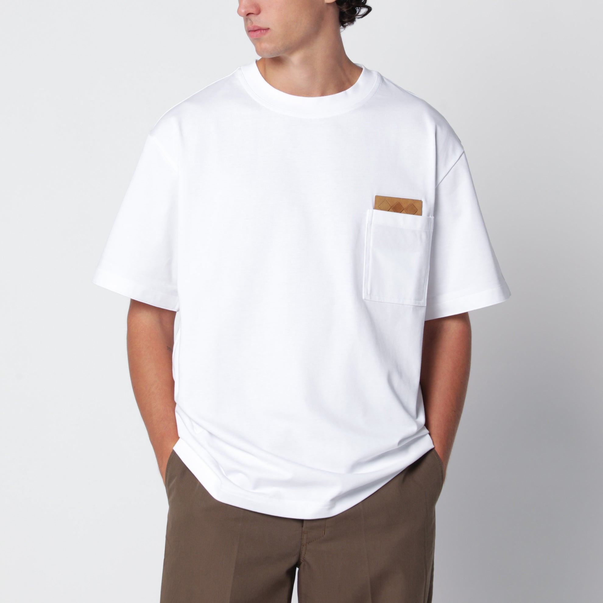 T-shirt blanc en jersey de coton Pima