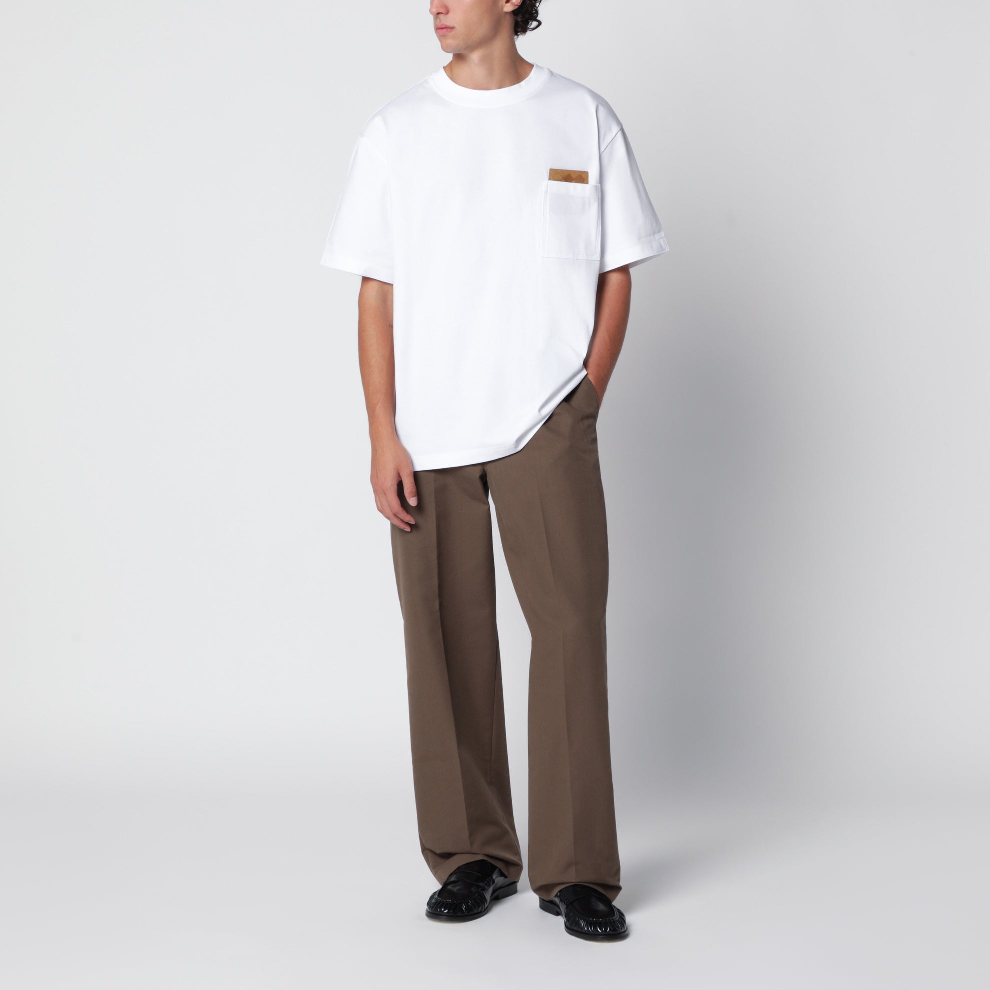 T-shirt blanc en jersey de coton Pima