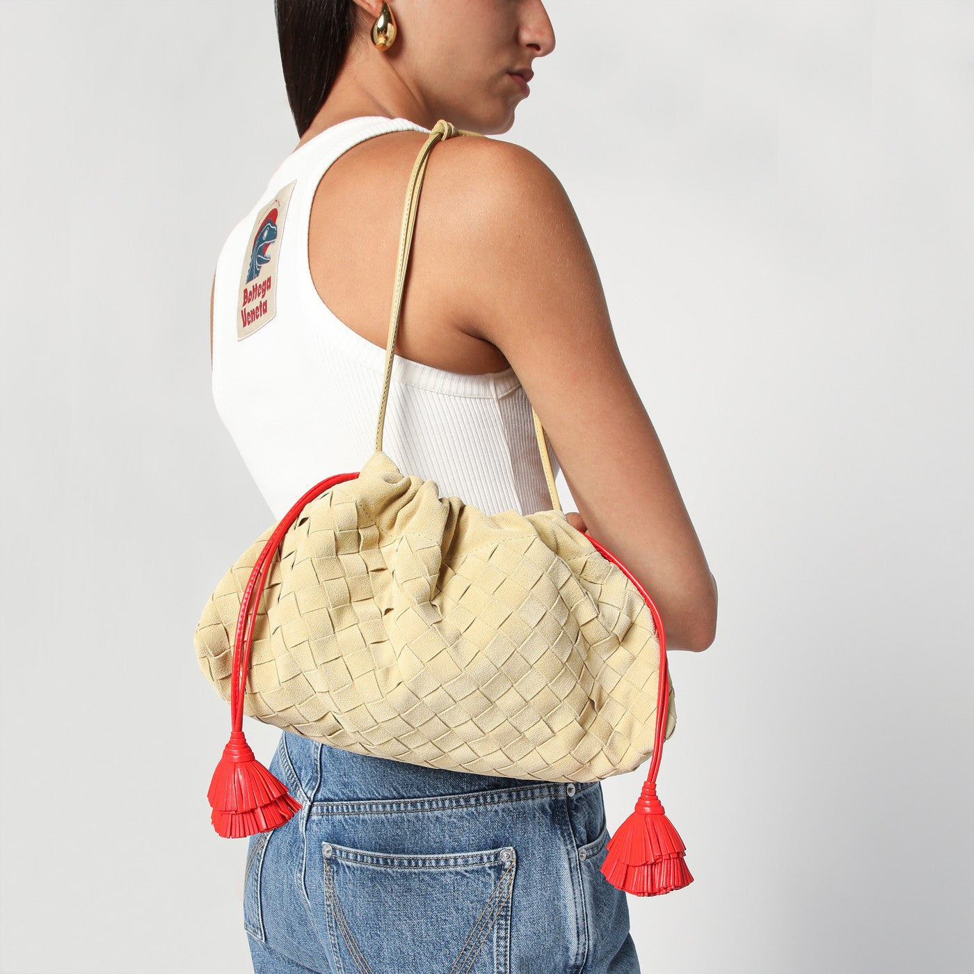 Tapioca Night Dustbag in woven suede