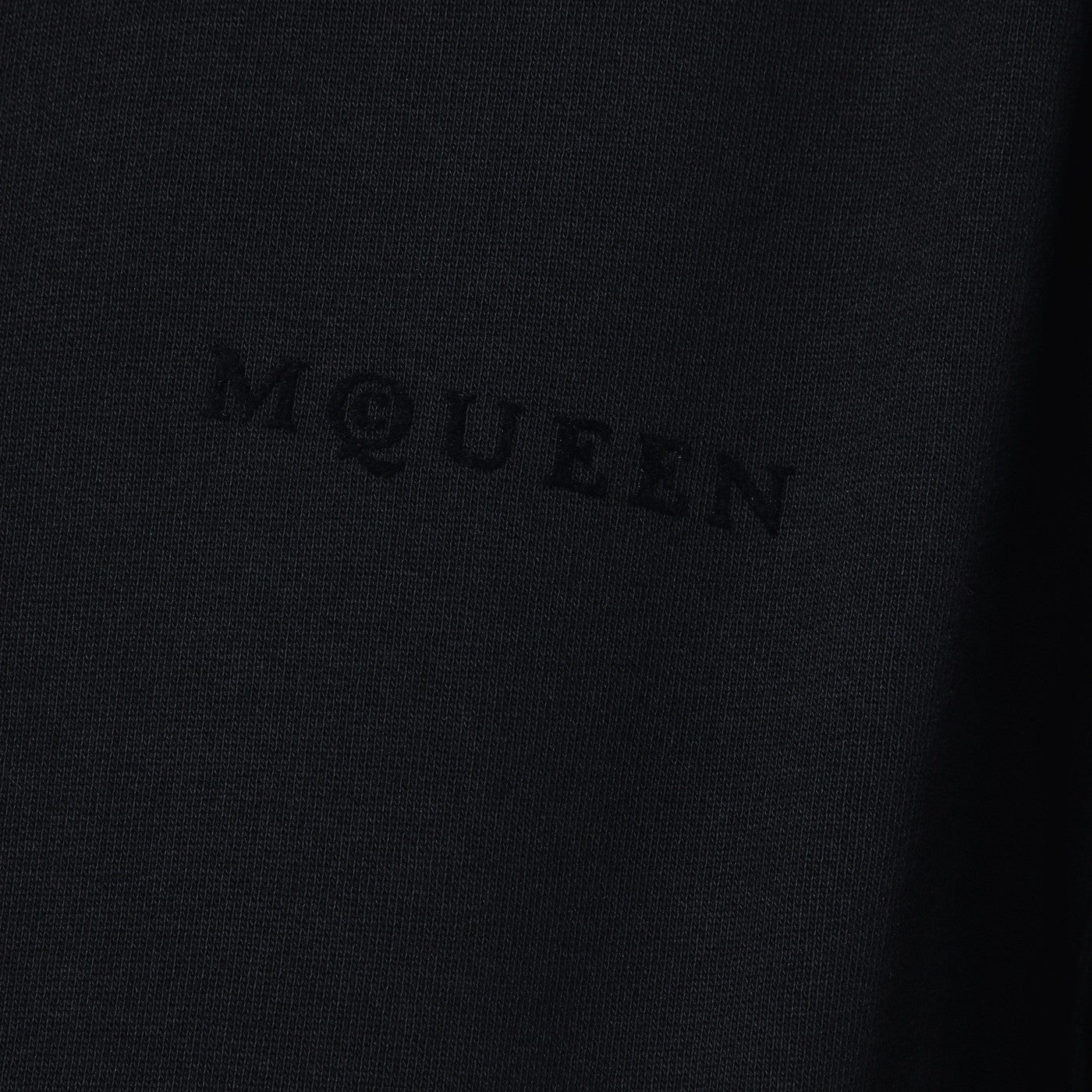 Felpa con cappuccio nera in cotone