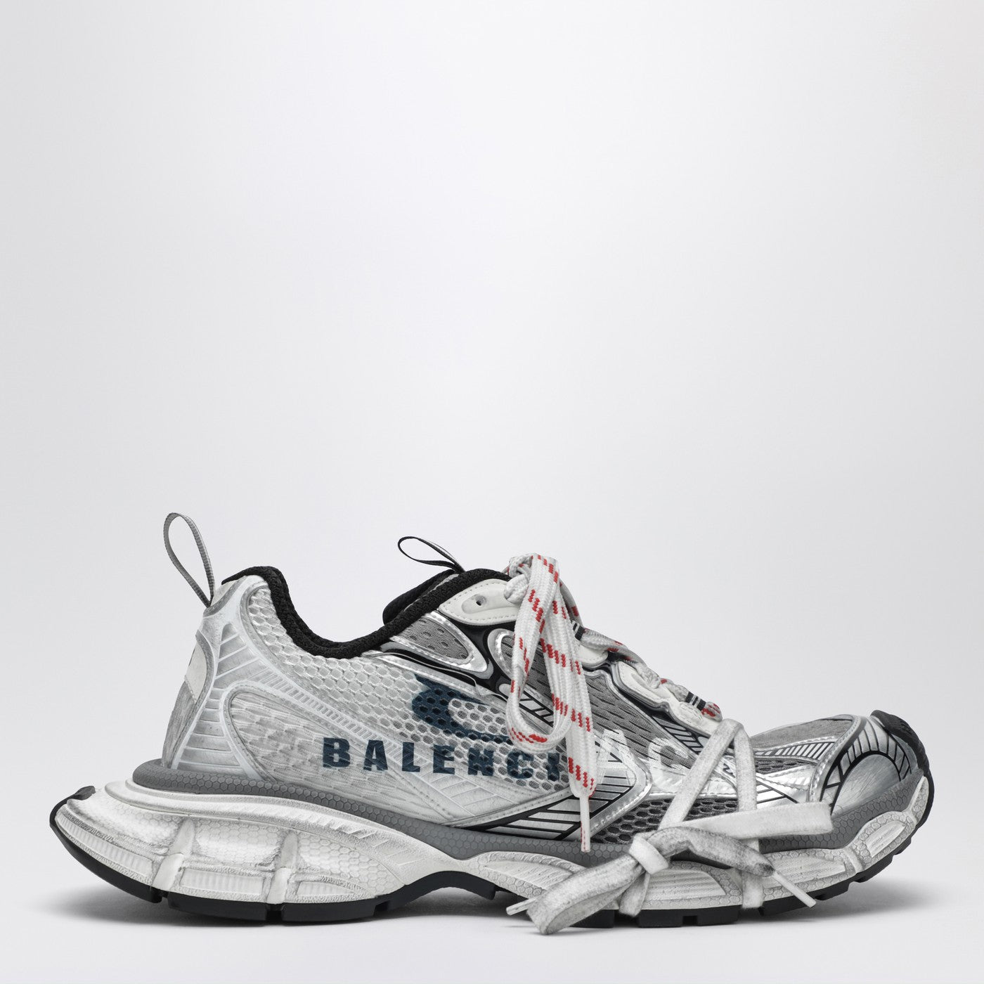 Balenciaga 3XL Split Logo Sneakers in white/navy/grey | TheDoubleF
