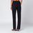 Pantalon noir en laine à rayures