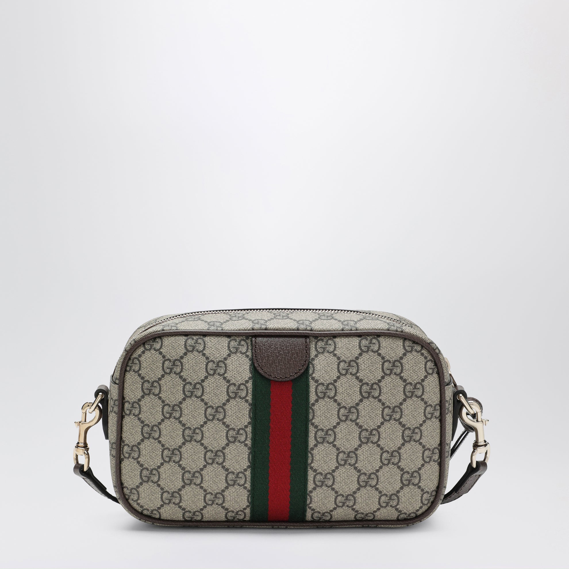 Camera bag Ophidia piccola in tessuto GG beige