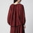 Blusa arricciata Aster in Merlot