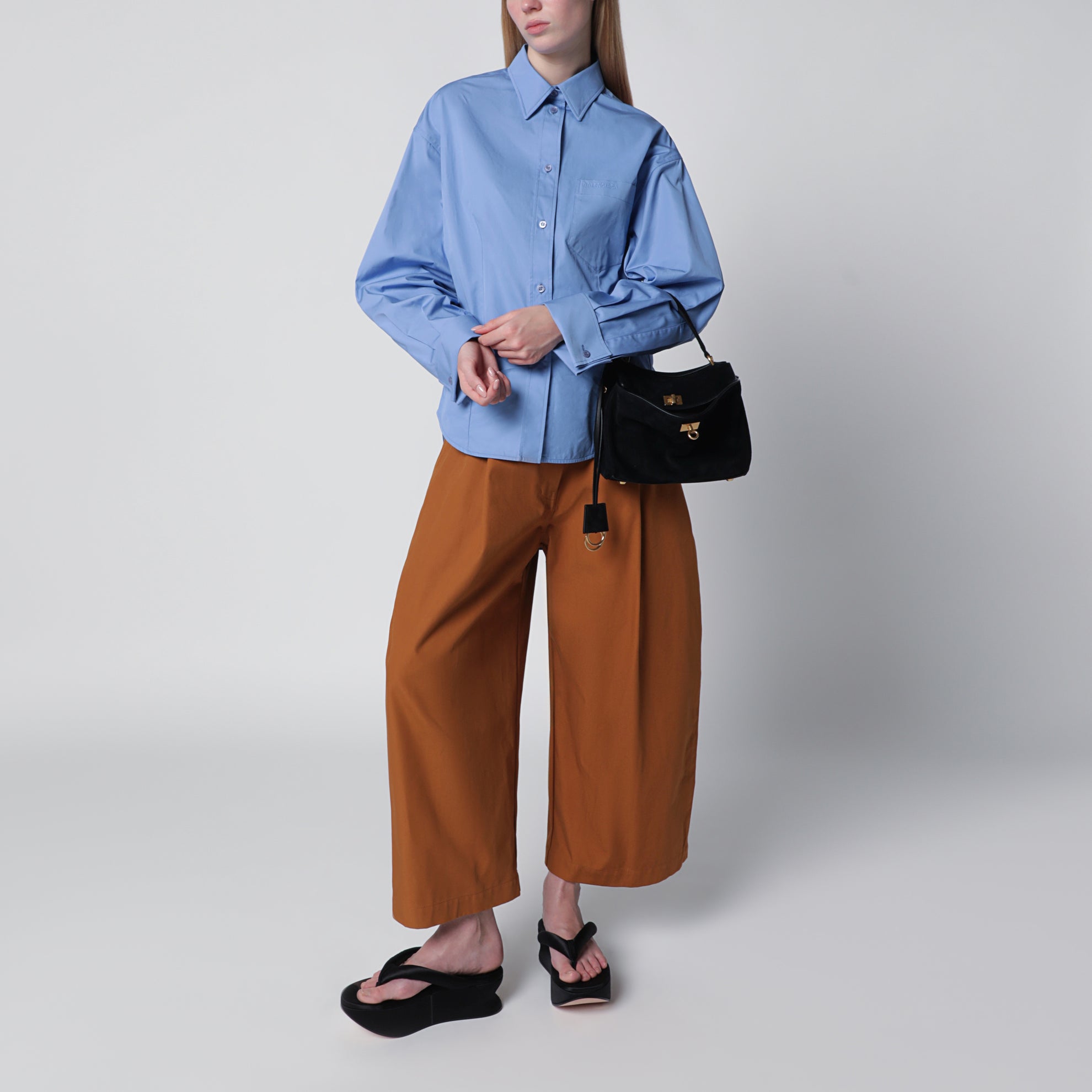 Rodeo Mini handbag in calf suede, black