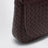 Braided leather shoulder bag mahogany