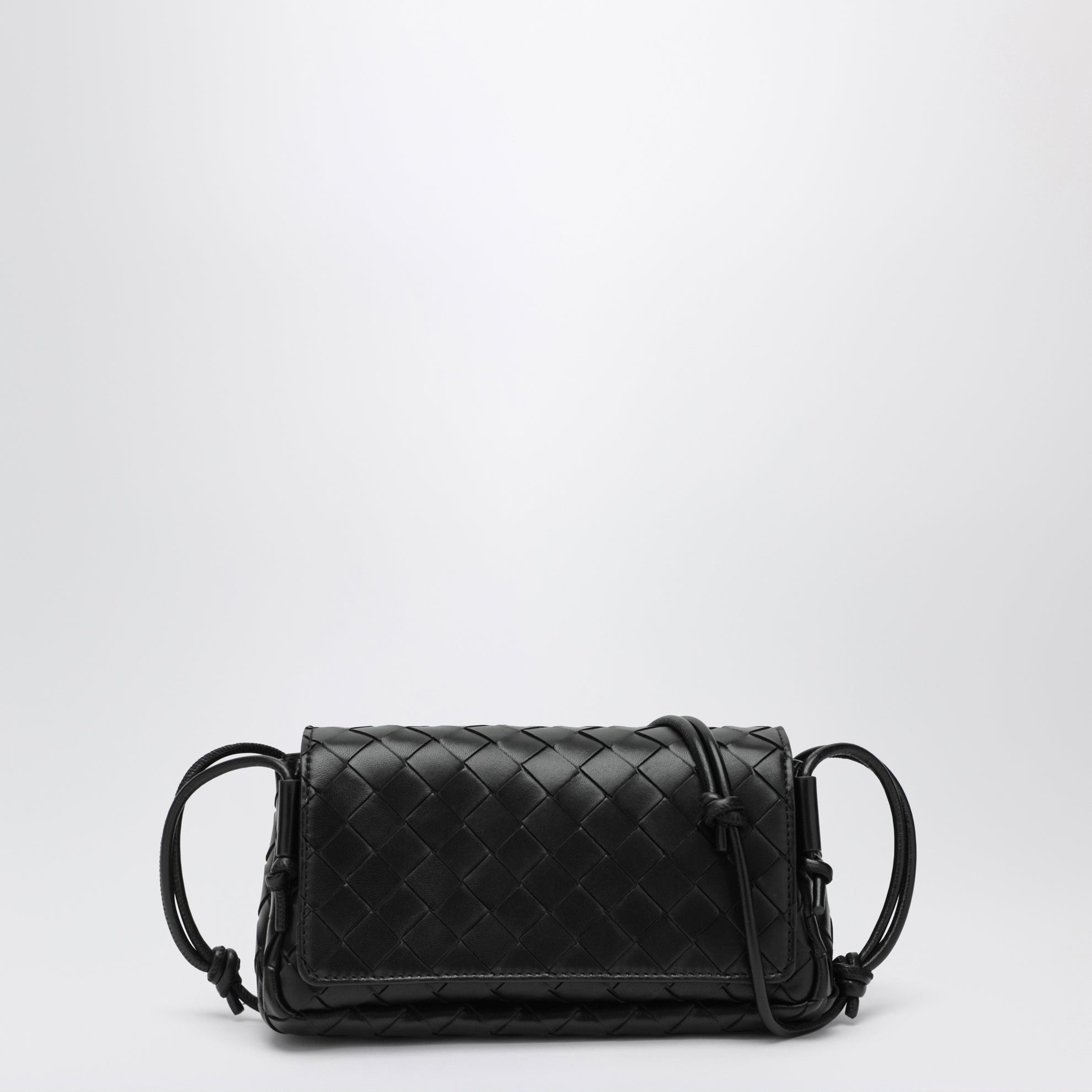 Black Notturno bag in woven fabric