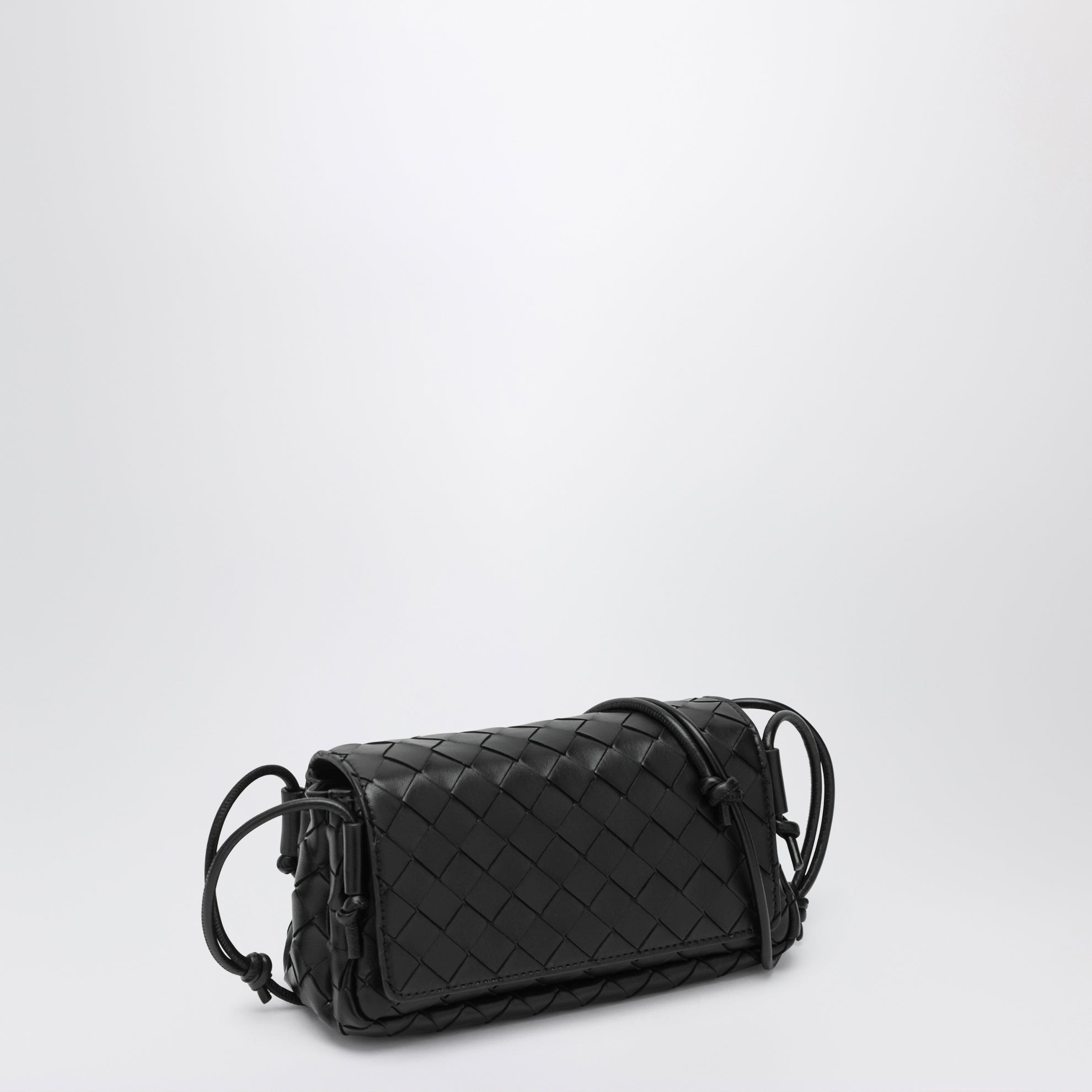 Black Notturno bag in woven fabric