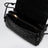 Black Notturno bag in woven fabric