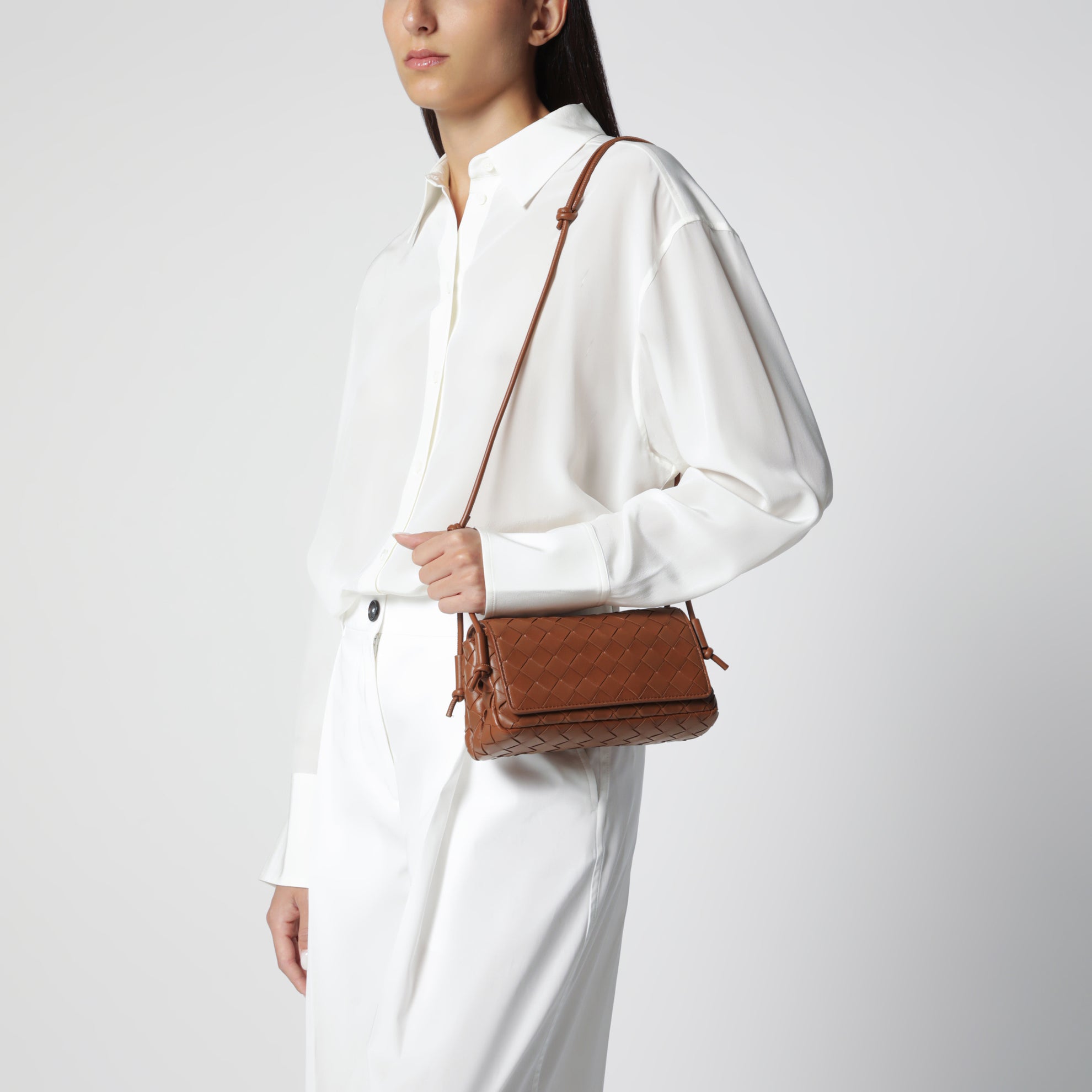 Brown Intrecciato Notturno Bag