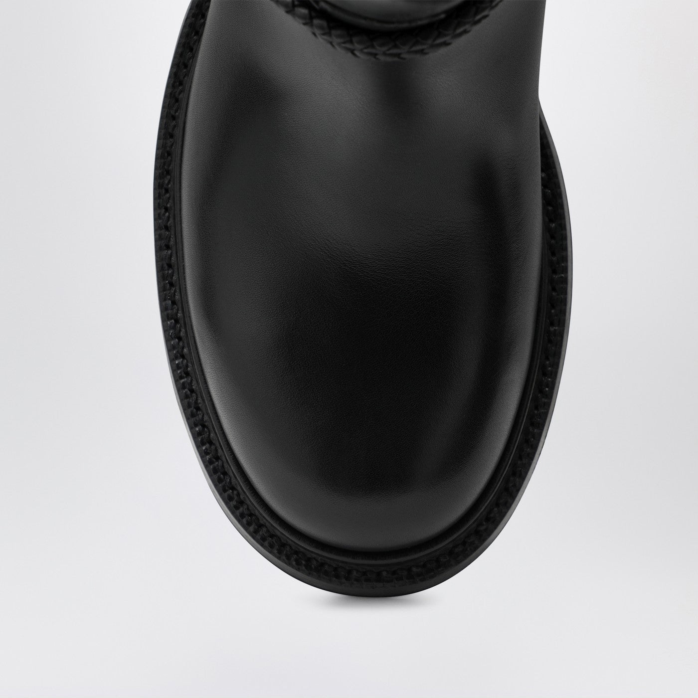 Black James leather ankle boots