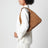 Dark caramel Campana shoulder bag in suede