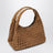 Dark caramel Campana shoulder bag in suede