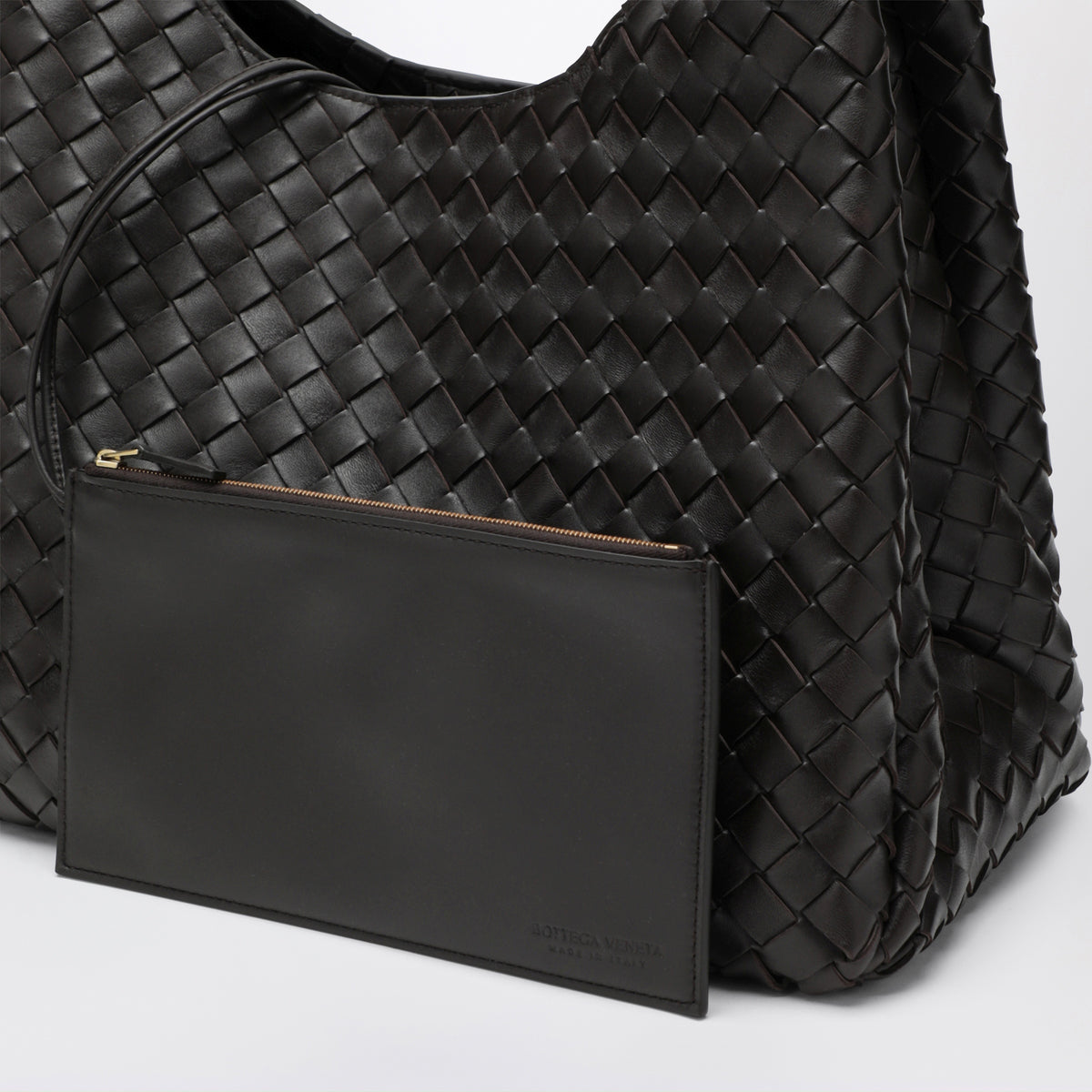 Große braune Campana Schultertasche aus Leder