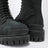 Black Combat Strike cotton-canvas boots