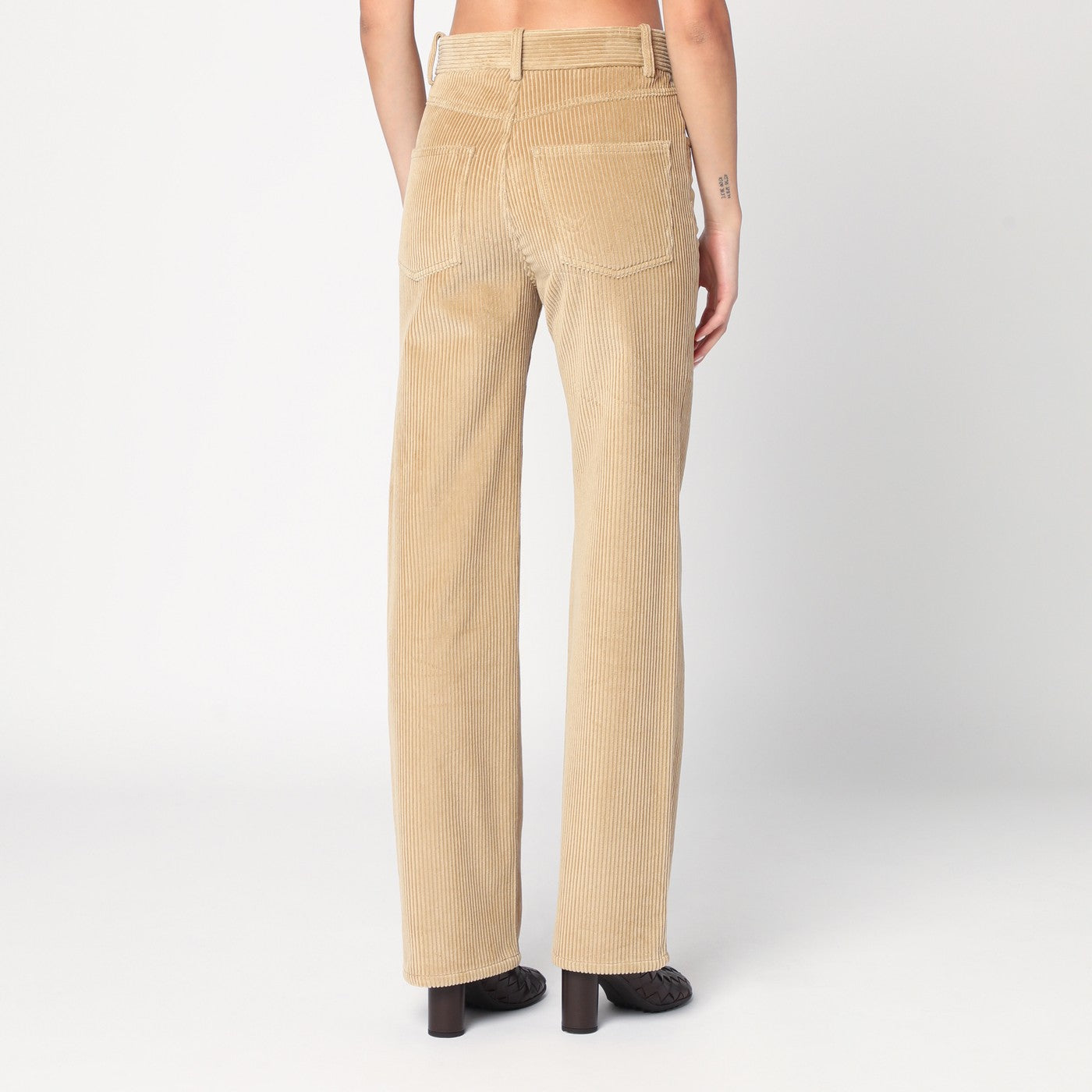 Beige corduroy trousers