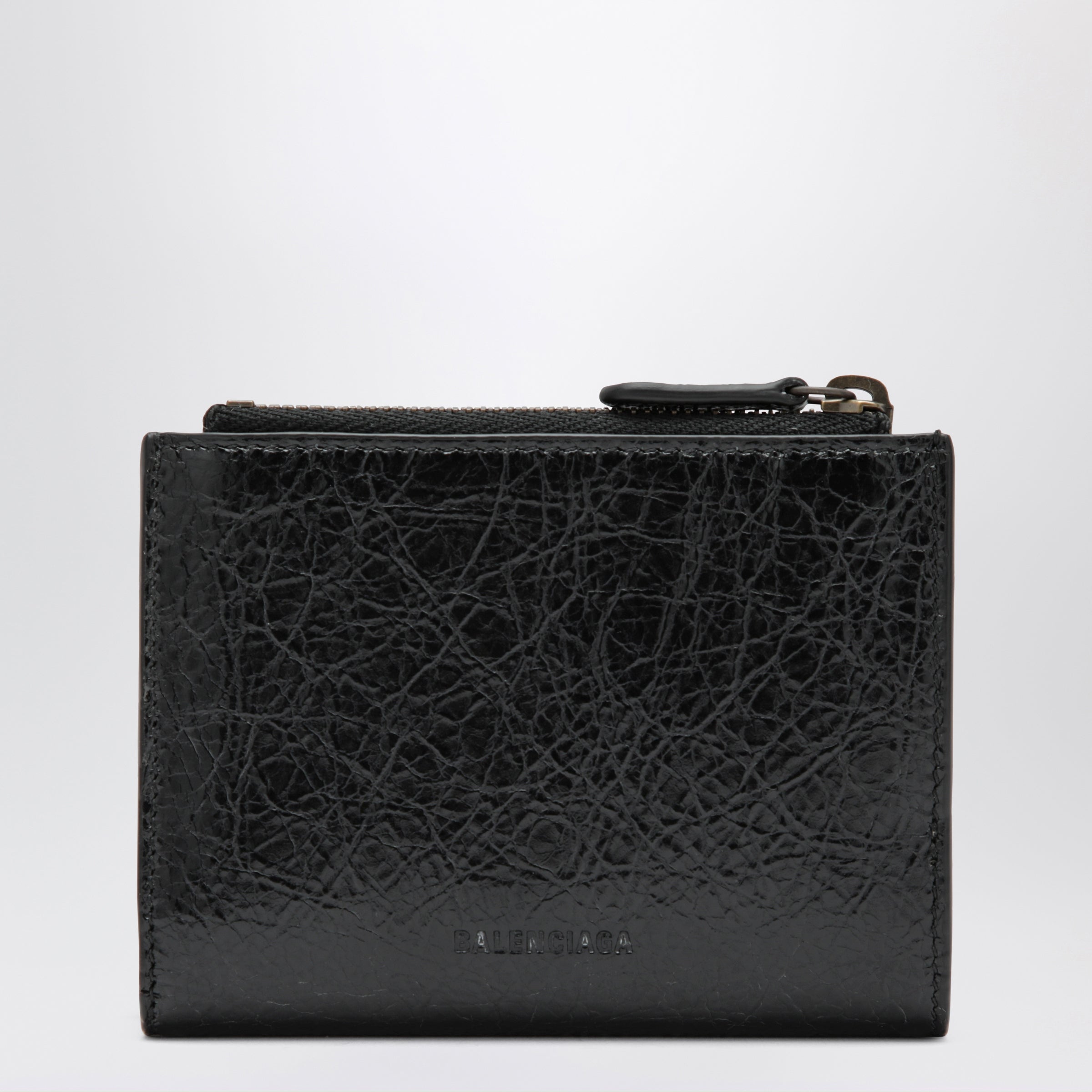 Balenciaga Le City bi-fold lambskin wallet in black | TheDoubleF