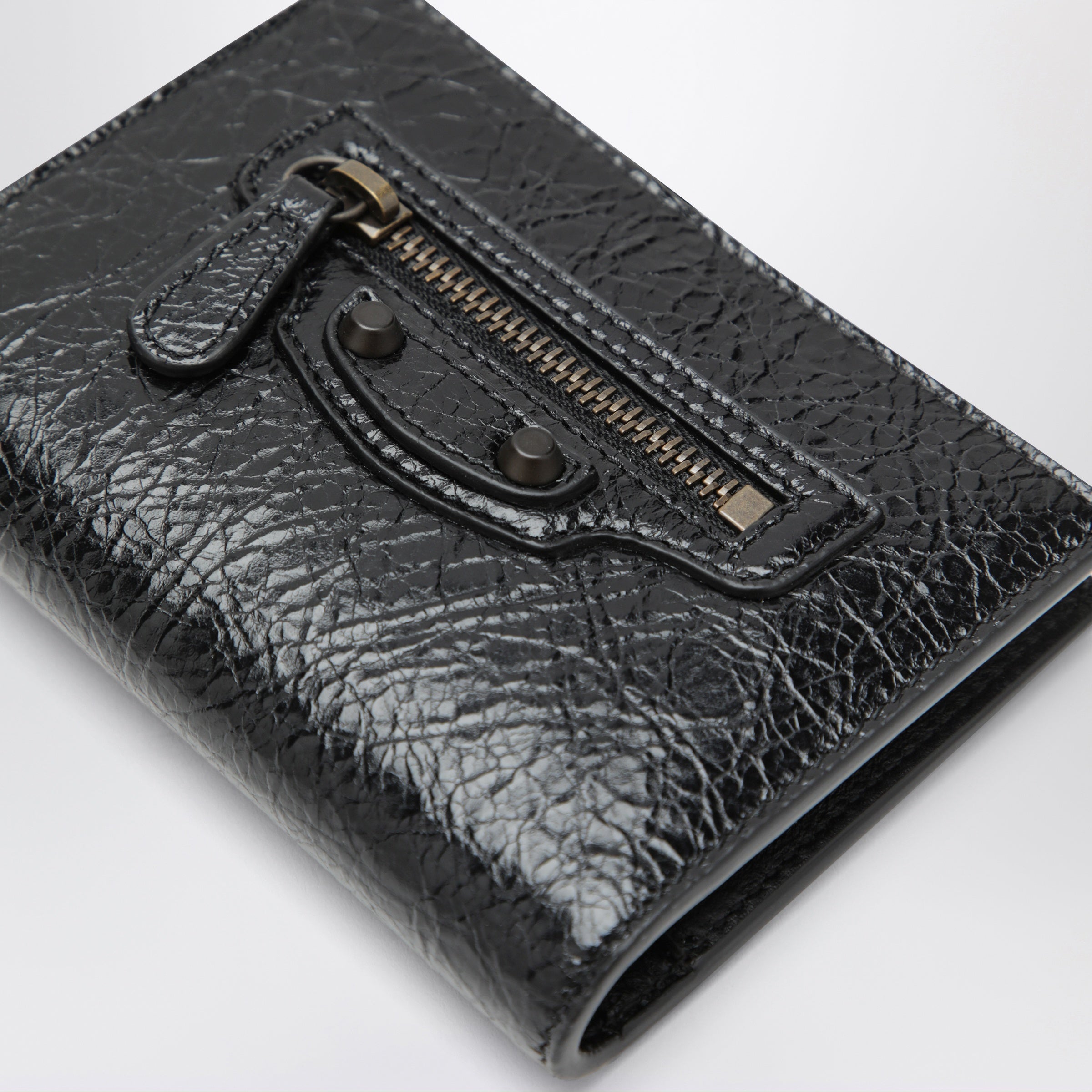 Balenciaga Le City bi-fold lambskin wallet in black | TheDoubleF